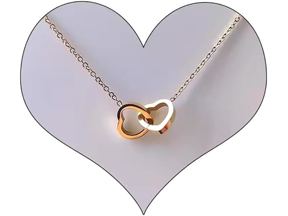 Paradise Gold Double Heart