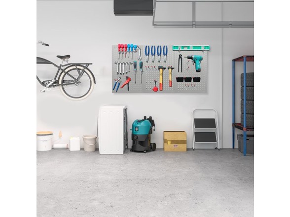 LUGO 62 PC Pegboard Wall Organizer Kit 24"x16"