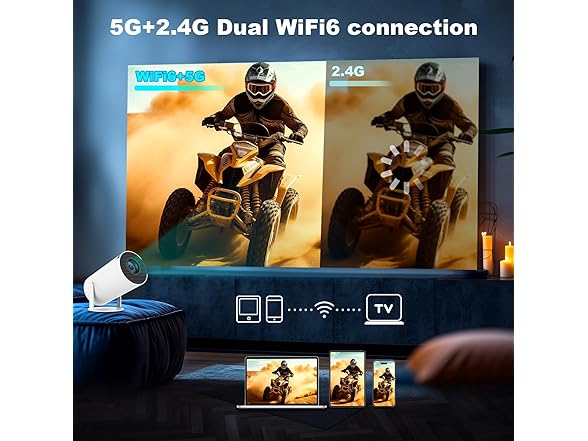 DreamFair Mini Projector, Support 4K 1080P