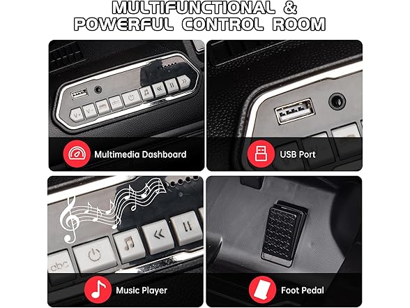 12V Kids Ride on Car, SXYCMY Electric Police Car Battery Powered