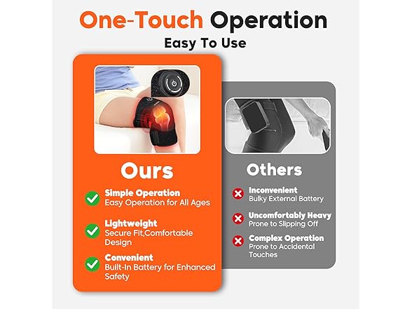 Cordless Red Light Heated Knee Brace