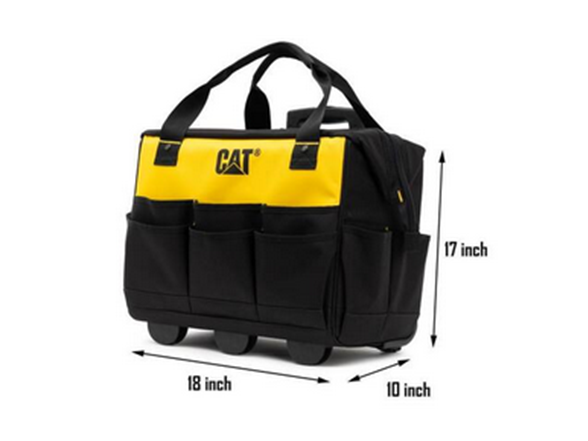 CAT 84672 TOOL STORAGE TOTE 18IN Black and Yellow
