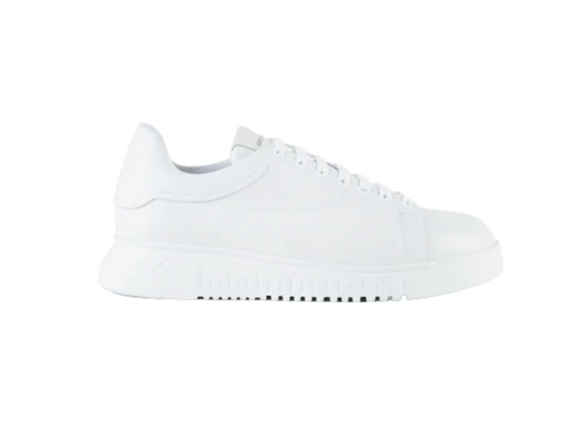 Emporio Armani White Leather Sneakers 11