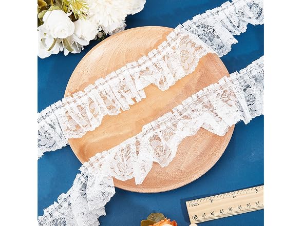 10 Yards Embroidered Ruffled Sewing Trim,