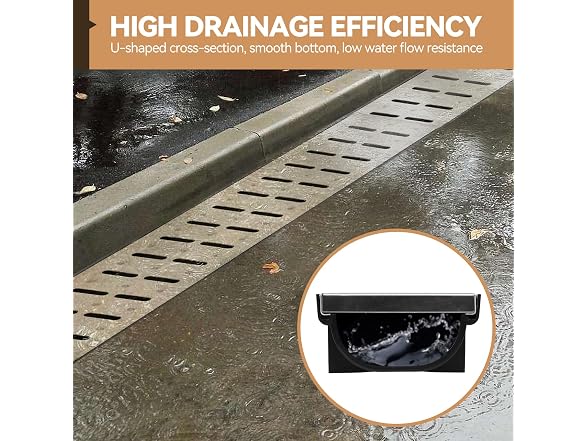Dollate Trench Drain System 5-Pack 39in