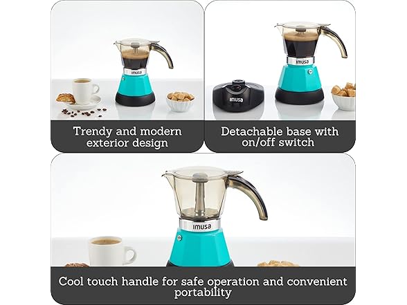 IMUSA 3 or 2cup Electric Espresso Maker,