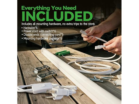 Zi-ZOHNSON Dimmable LED Shop Lights 4FT