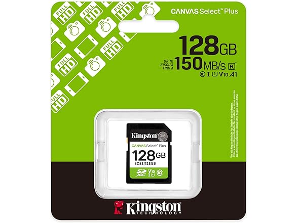 Kingston 128GB Canvas Select Plus UHS-I SDXC