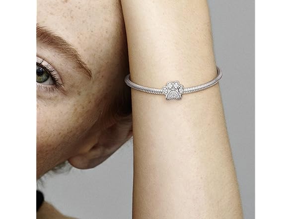 PANDORA Paw Prints Charm, Sterling Silver, Cubic Zirconia, O (Open Box)