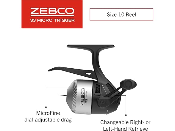 Zebco 33 Micro Trigger Spincast Reel and Fishing Rod Combo