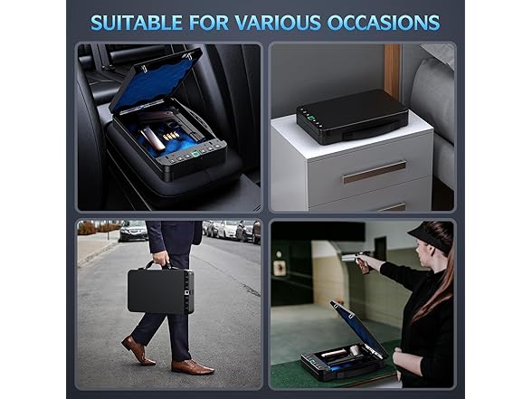 TLITLIING Portable Biometric Gun Safe
