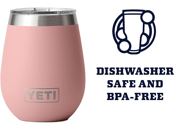 YETI Rambler 10oz Wine Tumbler, Sandstone Pink