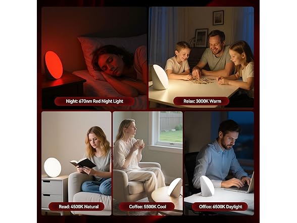EVATEALE Red Light Therapy Lamp