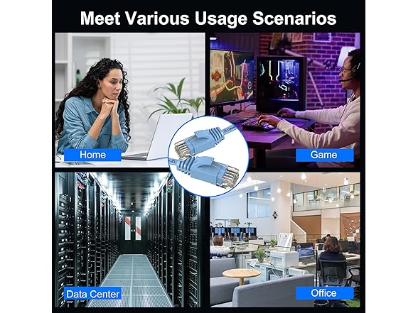 CableGeeker Cat6 Cable 5Ft - 10-Pack, Blue