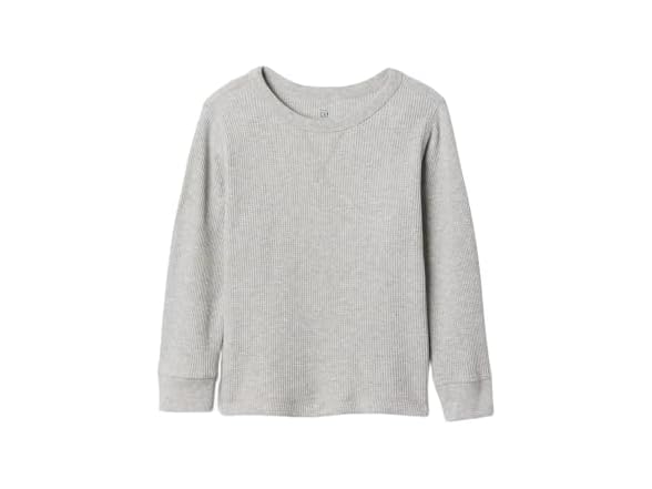 GAP Boys Long Sleeve Thermal Crewneck Bellwether