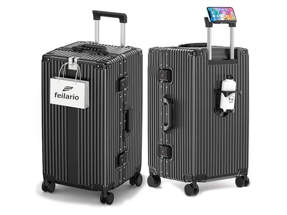 feilario Aluminum Frame Checked Luggage
