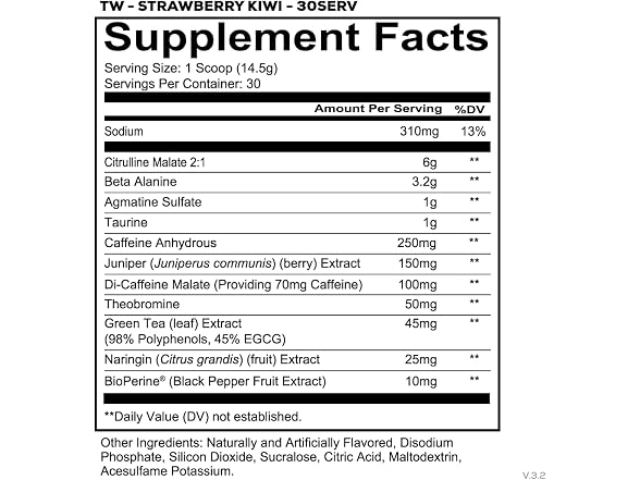 Total War Pre Workout Strawberry Kiwi