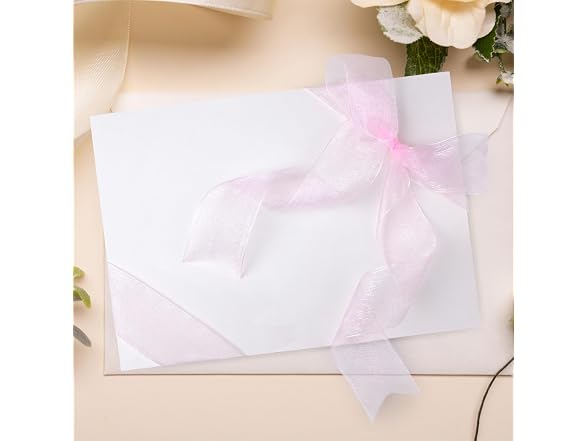 Black Organza Sheer Ribbon 1-1/2 Inch