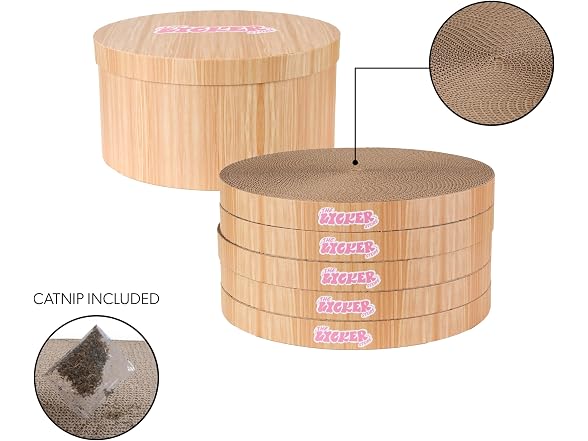 THE LICKER Store Kate 12 Inch Cardboard Cat Scratcher Pads
