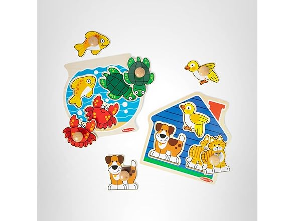 Melissa & Doug Wooden Jumbo Peg Puzzle