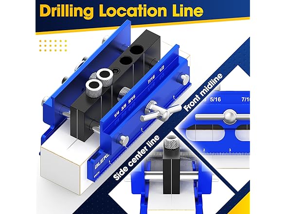 BLEKOO Self Centering Doweling Jig Kit