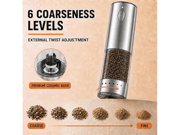 Electric Salt and Pepper Grinder Set