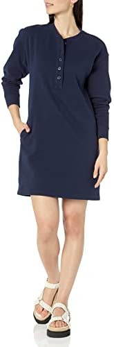 Amazon Essentials Womens Knit Henley Sweatshirt Dress
