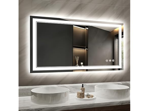 KQTULH 48"x28" LED Bathroom Mirror