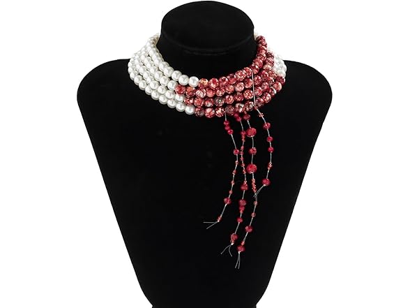Dripping Red Pearl Chain