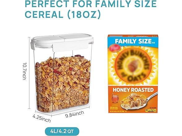Vtopmart Airtight Cereal Container 3Pc Set