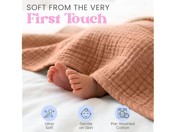 Mère & Moi: Muslin Baby Blanket – 2 Pack