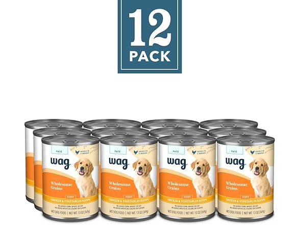 Wag Chicken & Veg Puppy Food 13oz (12pk)