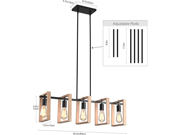 CAFULAM Kitchen Island Hanging Lighting