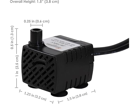 Sunnydaze 40 GPH Submersible Water Pump