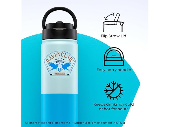 JoyJolt Harry Potter Ravenclaw Stainless Steel Water Bottle