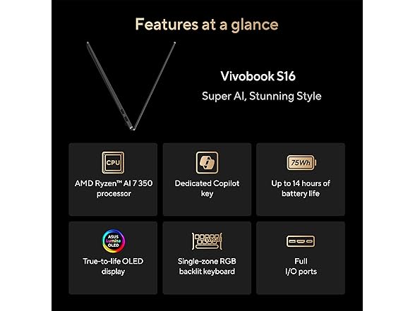 ASUS Vivobook S16 Ryzen AI 16GB