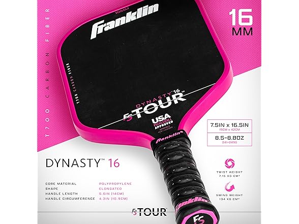 Franklin Pickleball Paddle Set Dynasty 16mm