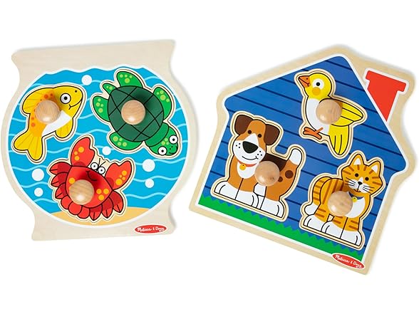 Melissa & Doug Wooden Jumbo Peg Puzzle