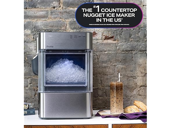 GE Profile Opal 2.0 Ultra Nugget Ice Maker with Scale Inhibiting Filter