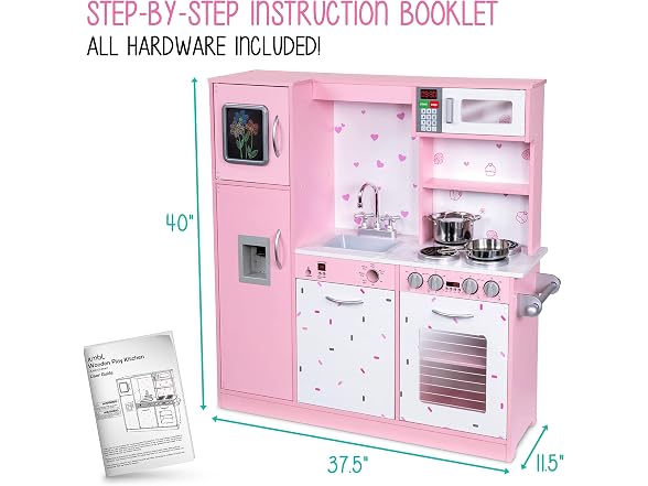 Kitchen set pink cookie backsplash