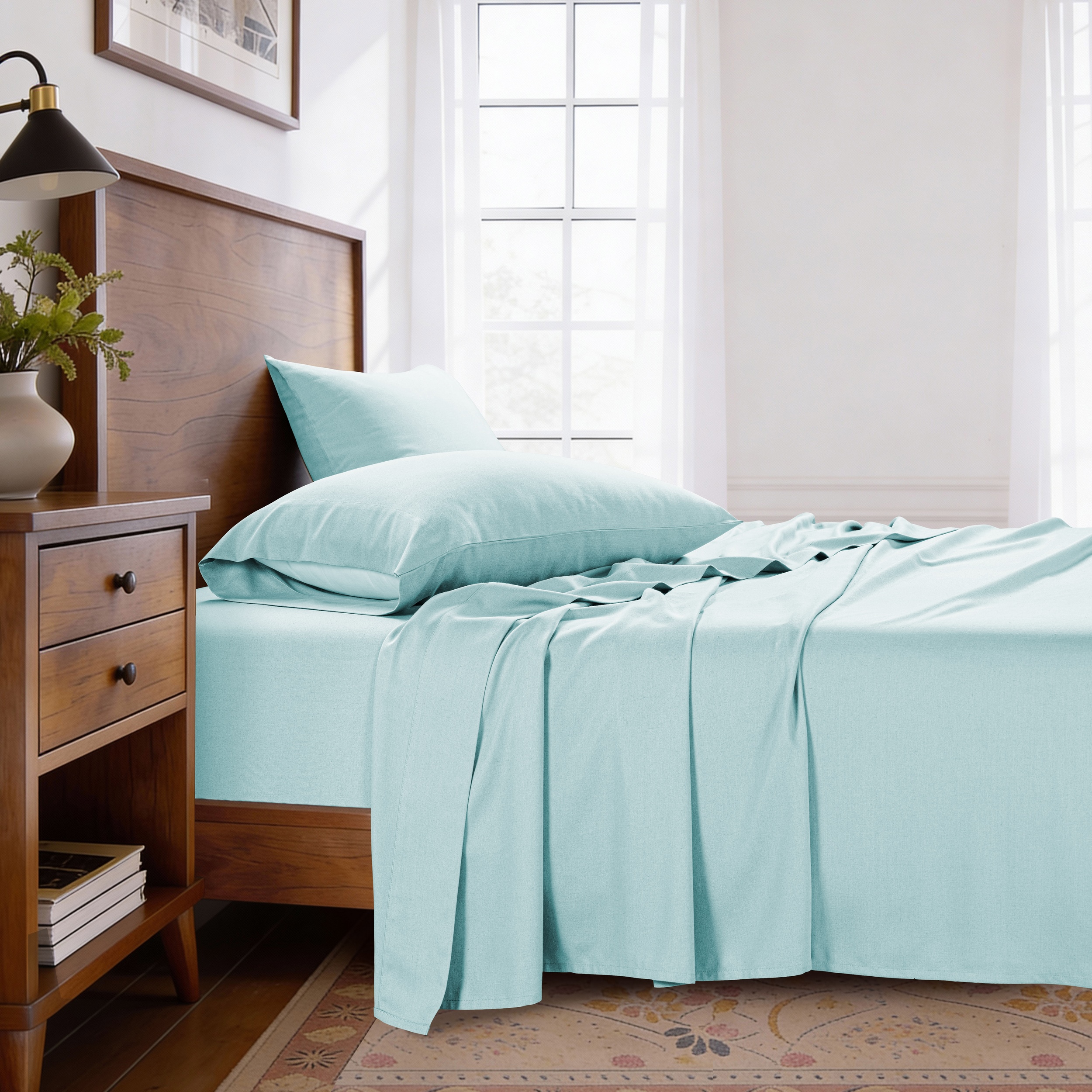 Kathy Ireland Lyocell & Linen Cotton 4PC Sheet Set - Gallery 28