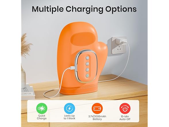 TOQUVORXII Cordless Hand Massager with Heat