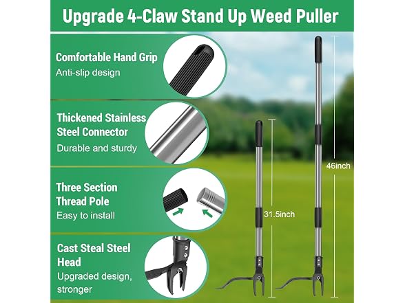 GOXAWEE Stand-up Weed Puller Tool