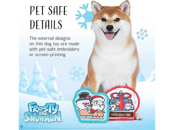 Frosty the Snowman Dog Toys 2pc
