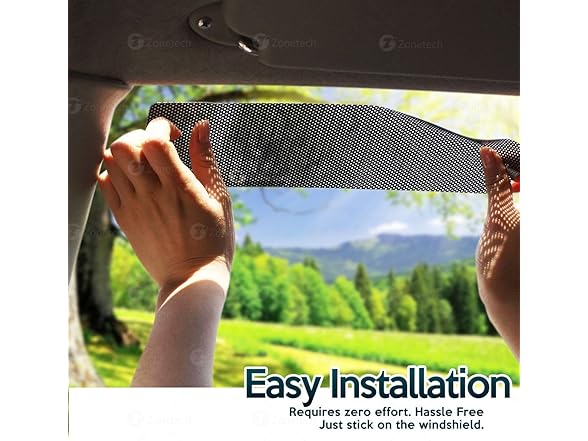 Zone Tech SS0005 Cling Glare Reducer Sun Shade Side Window 