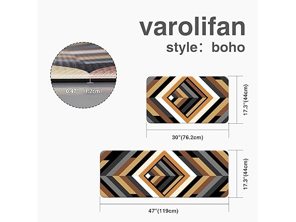 Varolifan Cushioned Kitchen Rugs