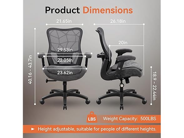 WITTLONG Big and Tall Office Chair