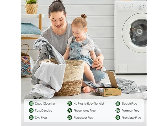 Fisroa Laundry Detergent Sheets, 150 Sheets