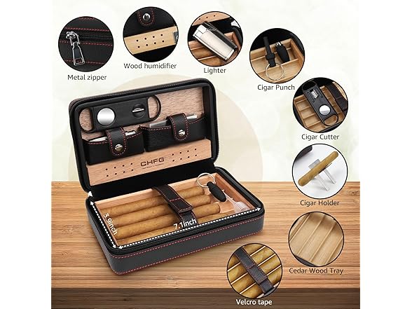 CHFG Leather Cigar Cases (Black)
