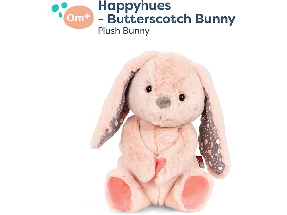 B. toys – 12-Inch Pink Plush Bunny